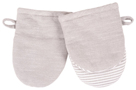 Strada Set of 2 Chambray Mini Mitts - 7"