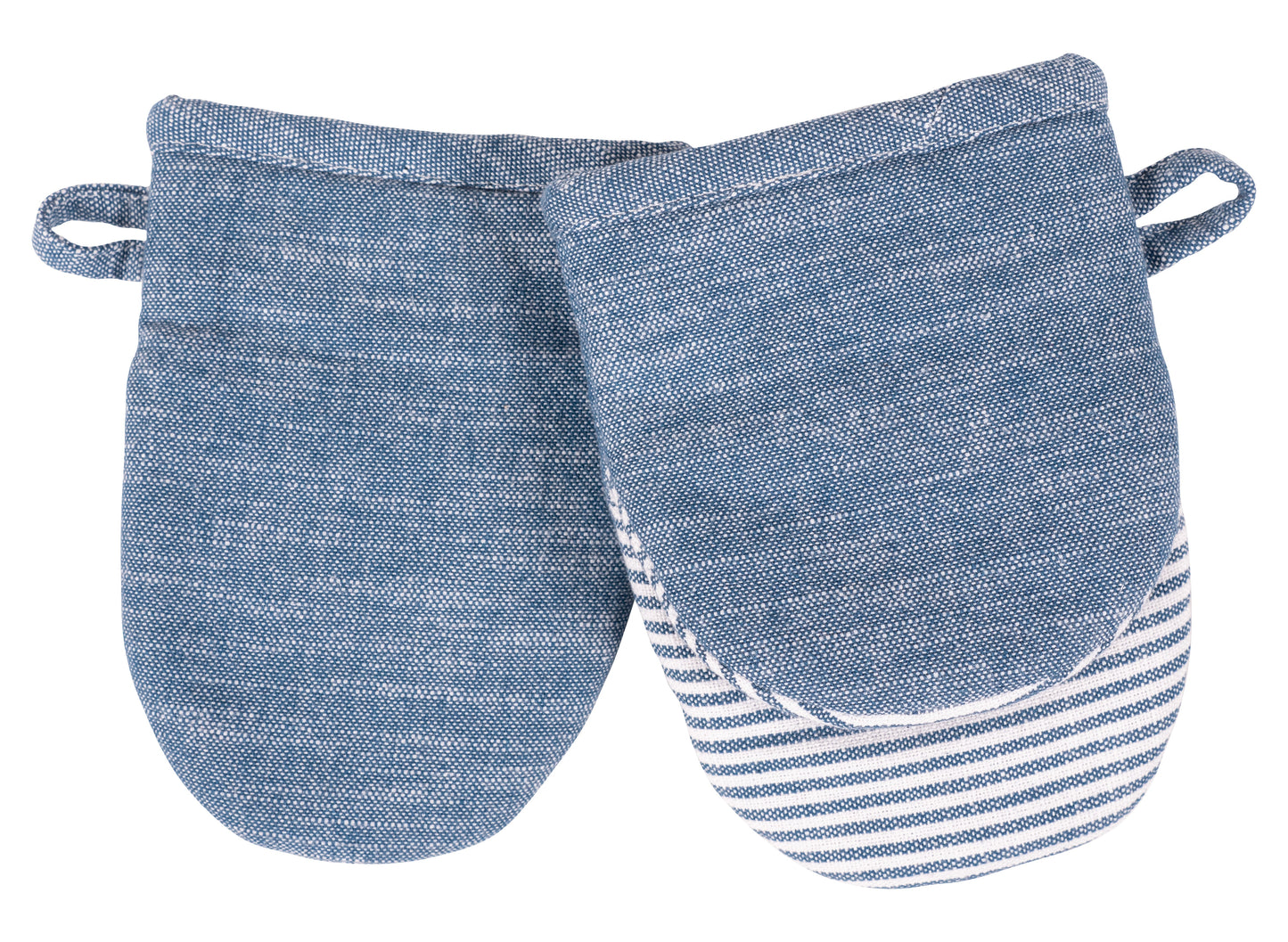 Strada Set of 2 Chambray Mini Mitts - 7"
