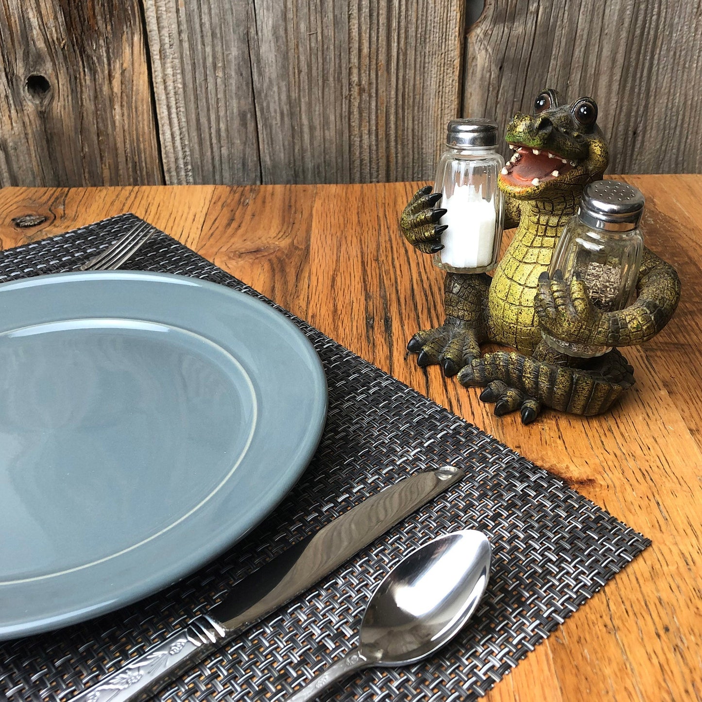 Salt and Pepper Shakers-Alligator