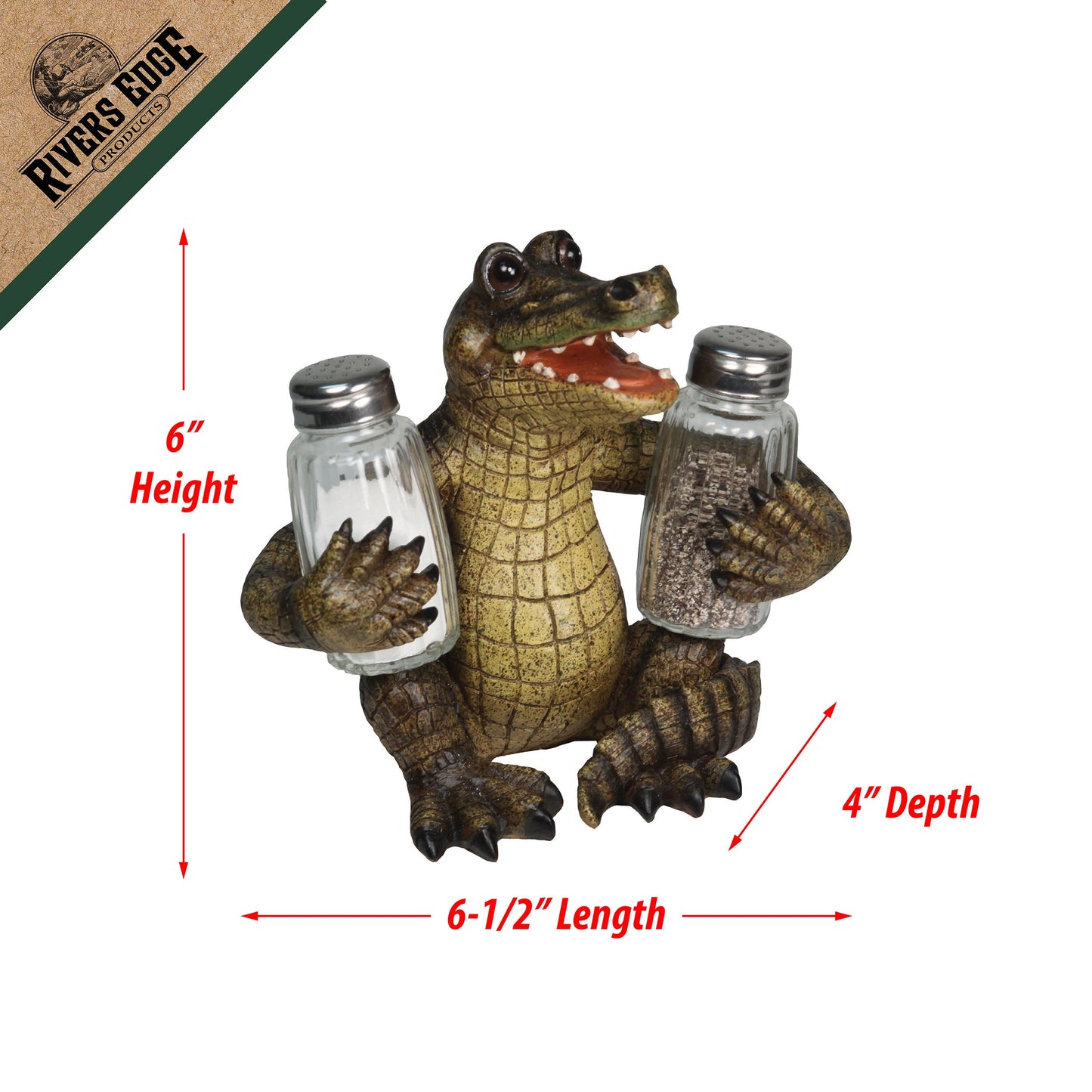 Salt and Pepper Shakers-Alligator