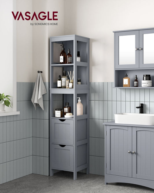Bathroom Floor Cabinet with 2 Removable Drawers