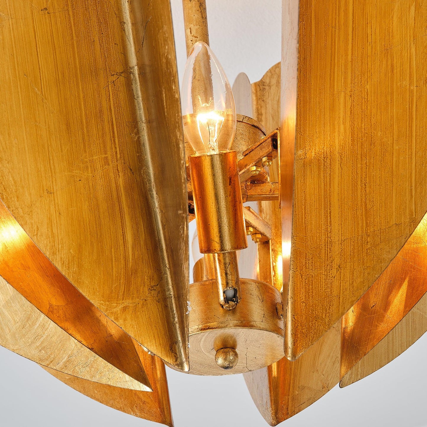 Elvira Farmhouse Gold Hexagonal Ceiling Light