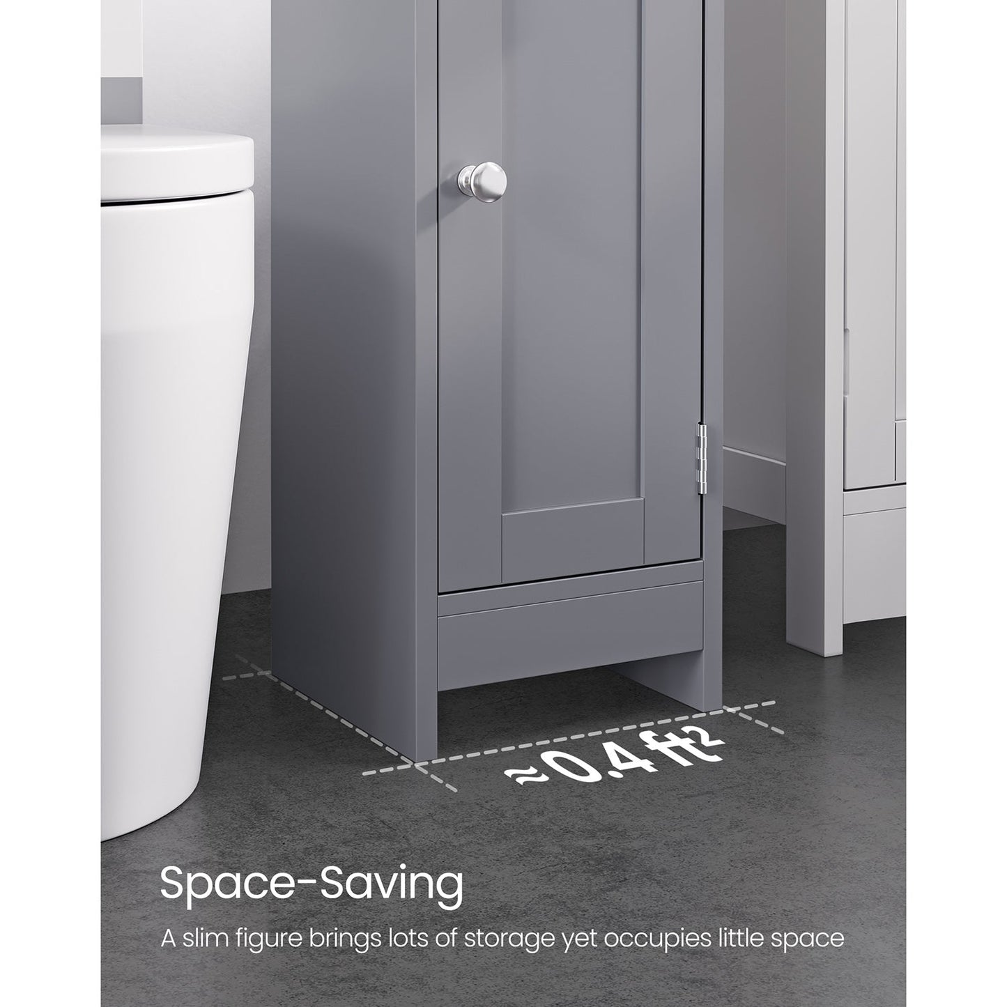 Small Bathroom Storage Corner Floor Cabinet with Door and Shelves