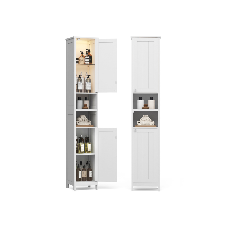 Tall Bathroom Cabinet with Lights