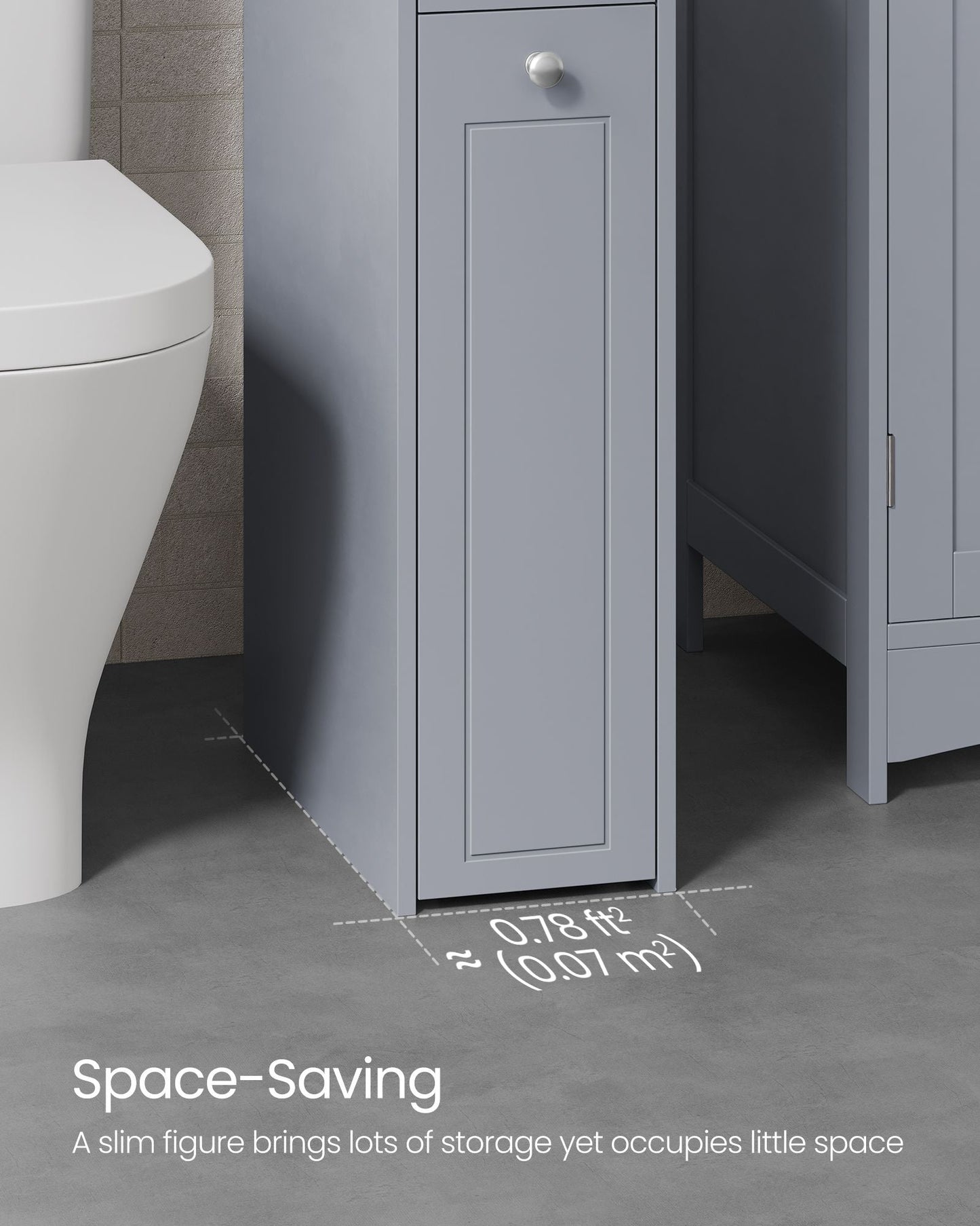 Slim Bathroom Storage Cabinet for Small Spaces