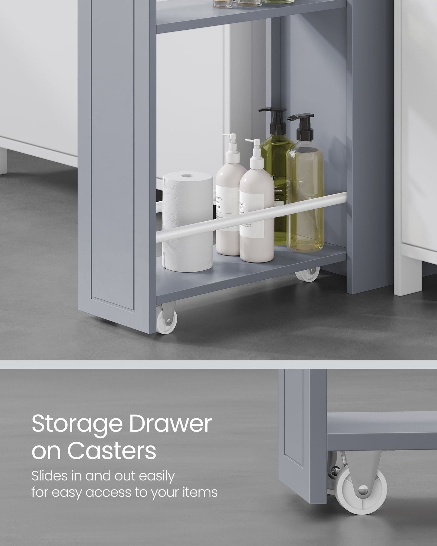 Slim Bathroom Storage Cabinet for Small Spaces