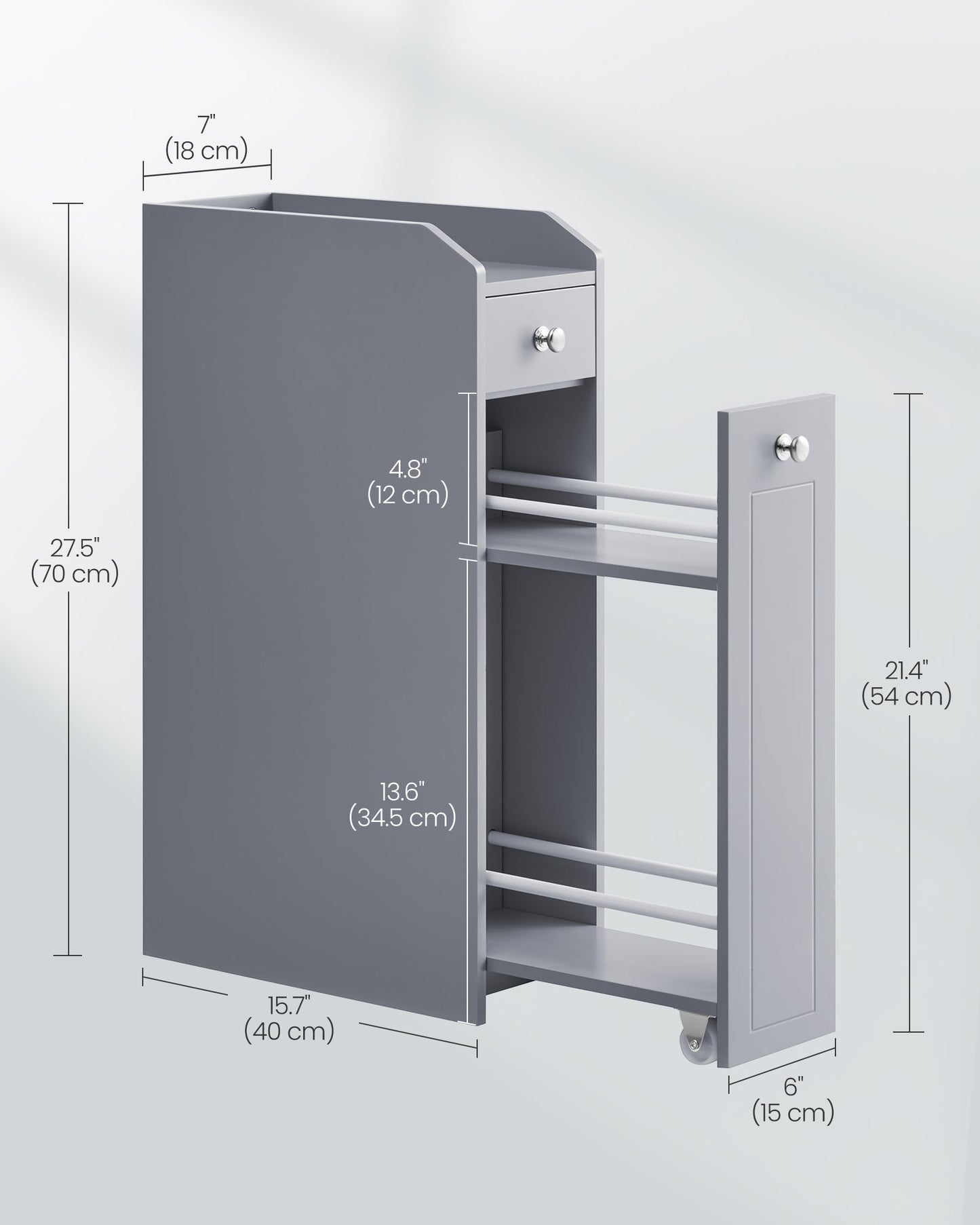 Slim Bathroom Storage Cabinet for Small Spaces