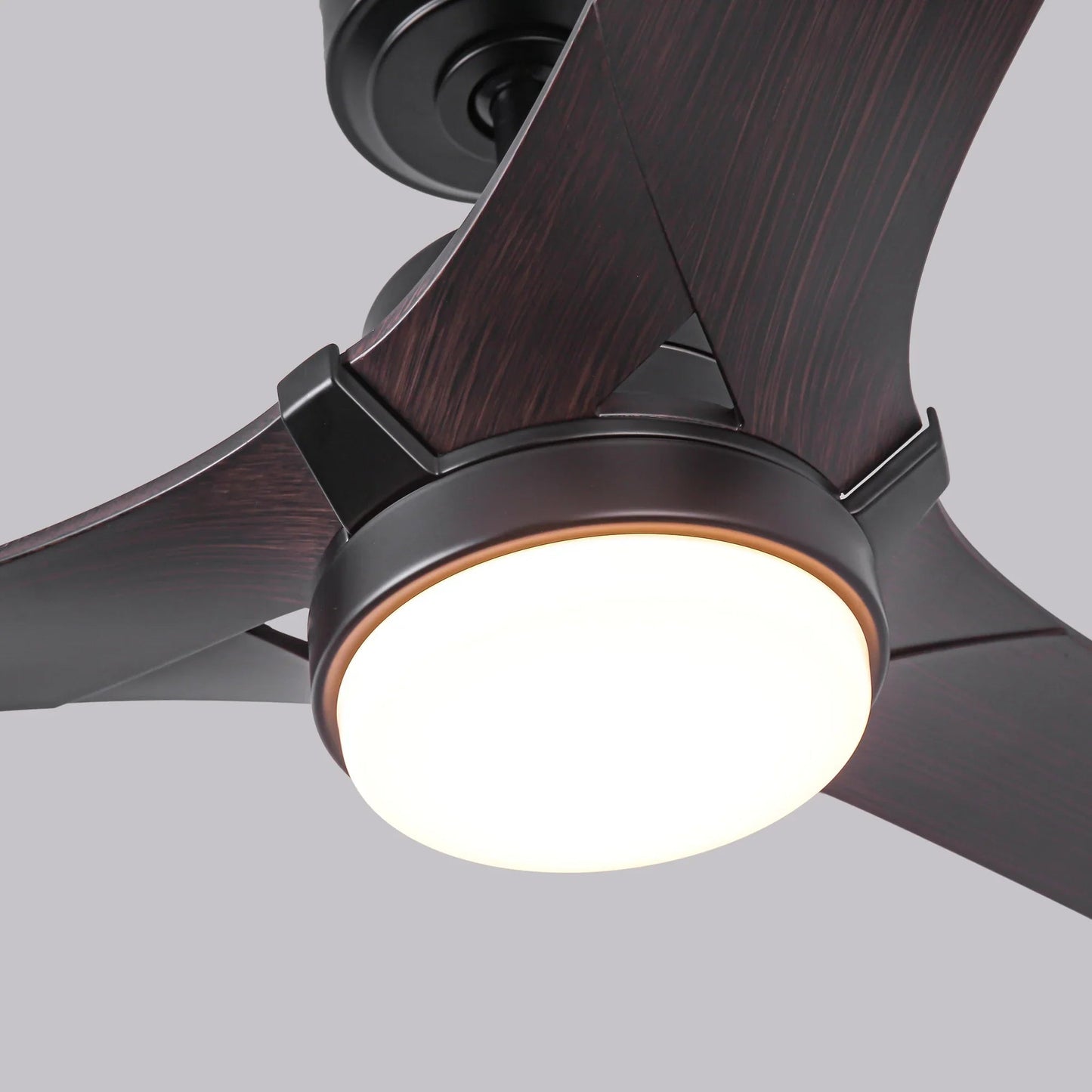 52 Inch Ivy Industrial Downrod Mount LED Ceiling Fan with Remote Control