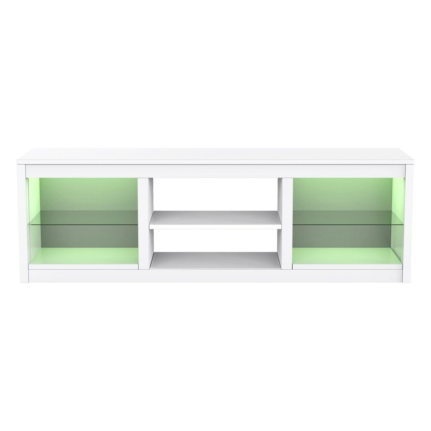 Modern 66" LED TV Stand with 23" Insert Electric Fireplace for Living Room