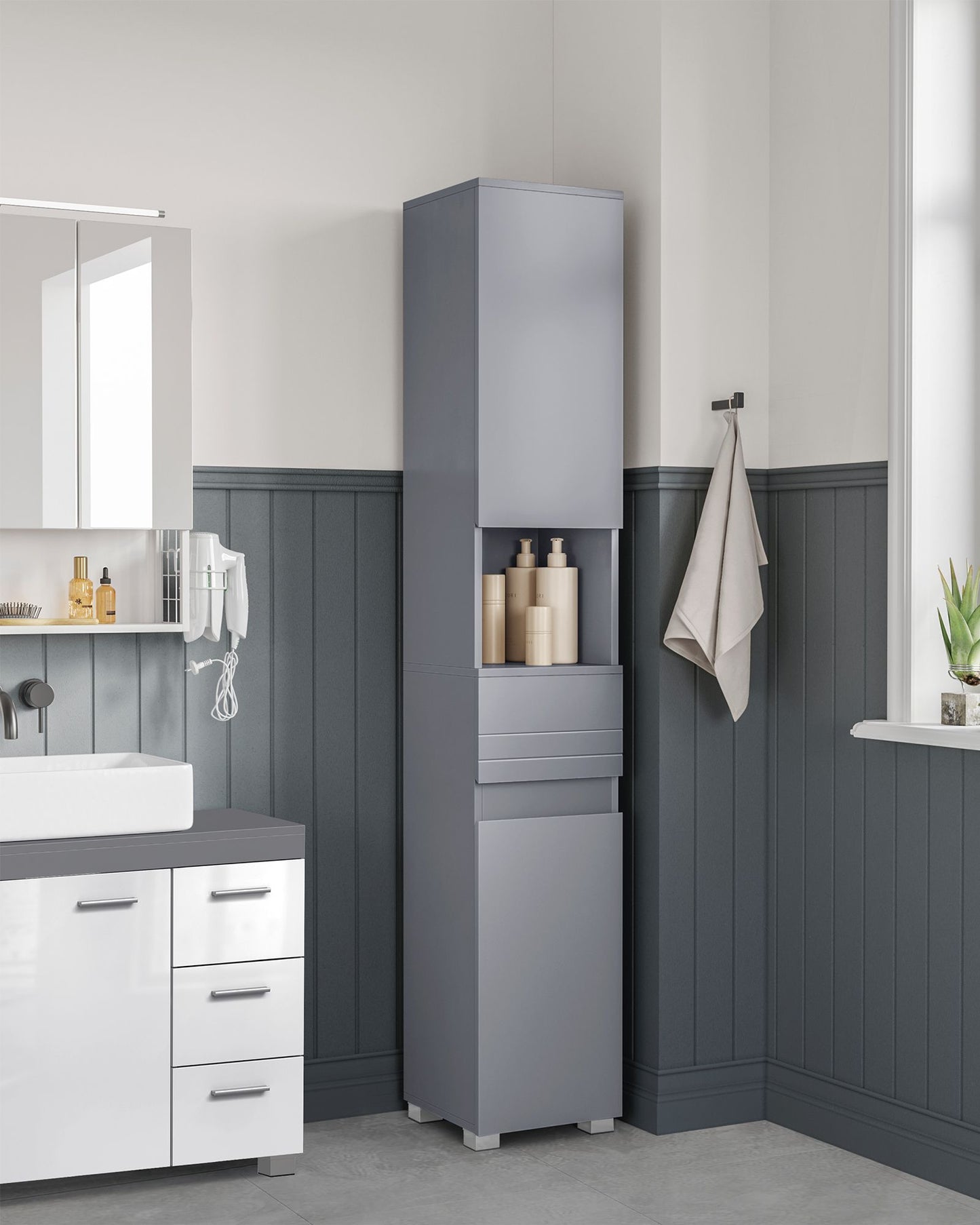 Slim Bathroom Storage Cabinet