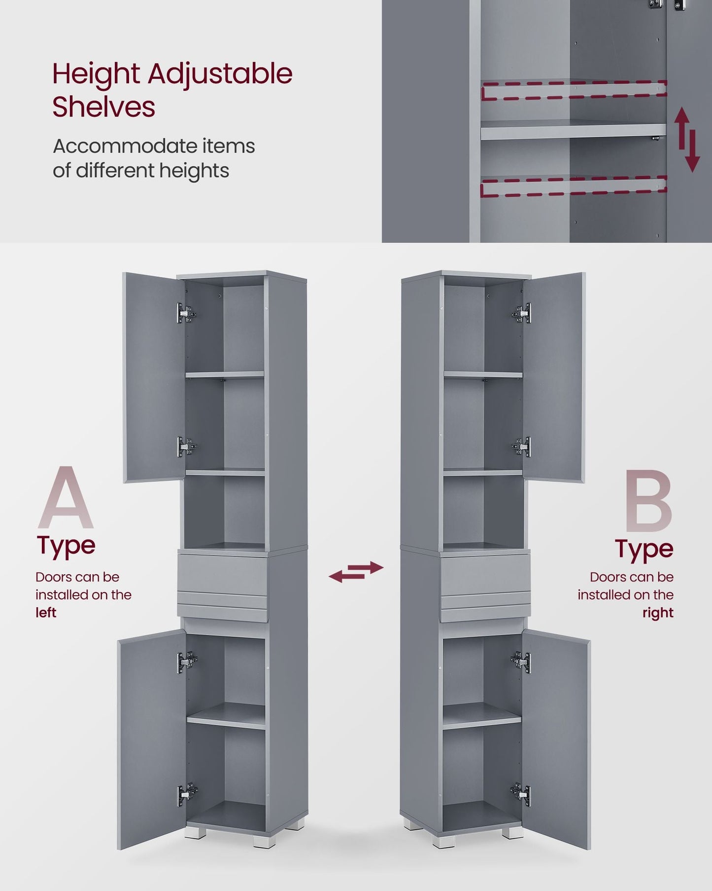 Slim Bathroom Storage Cabinet