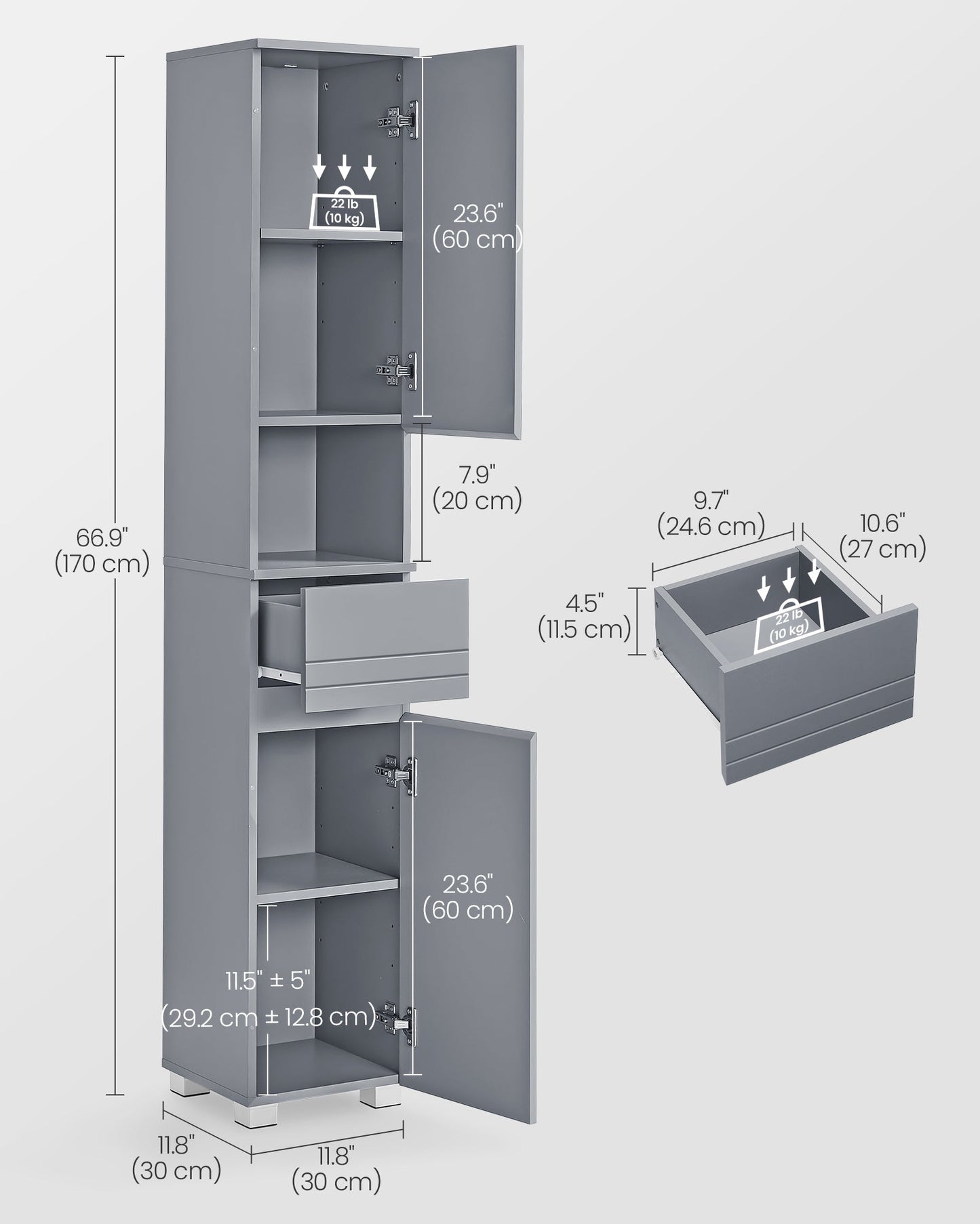 Slim Bathroom Storage Cabinet
