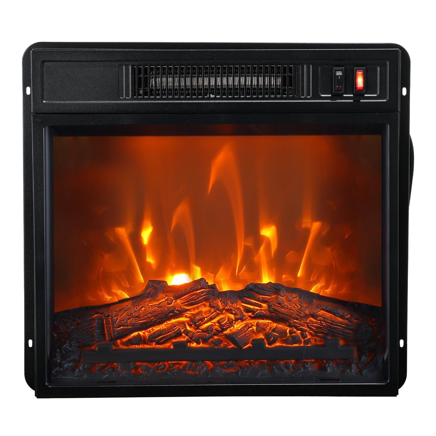 18" Modern Black Insert Electric Fireplace