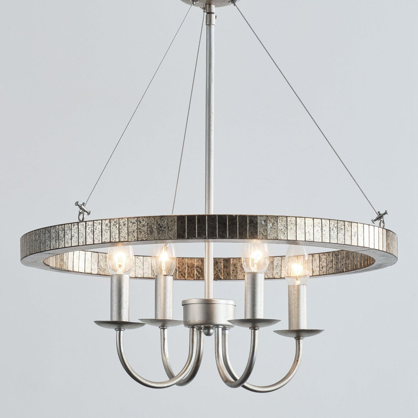 4-Light Iron Modern Island Pendant Lighting with Acrylic Lens