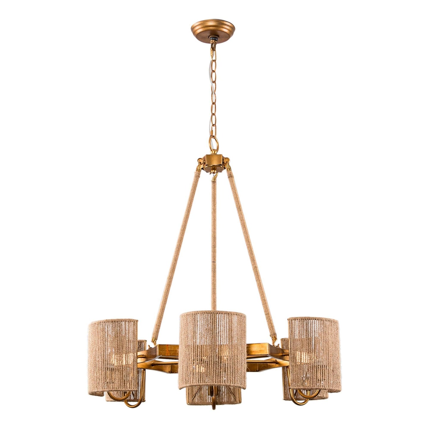 6-Light Farmhouse Bedroom Island Pendant Lighting