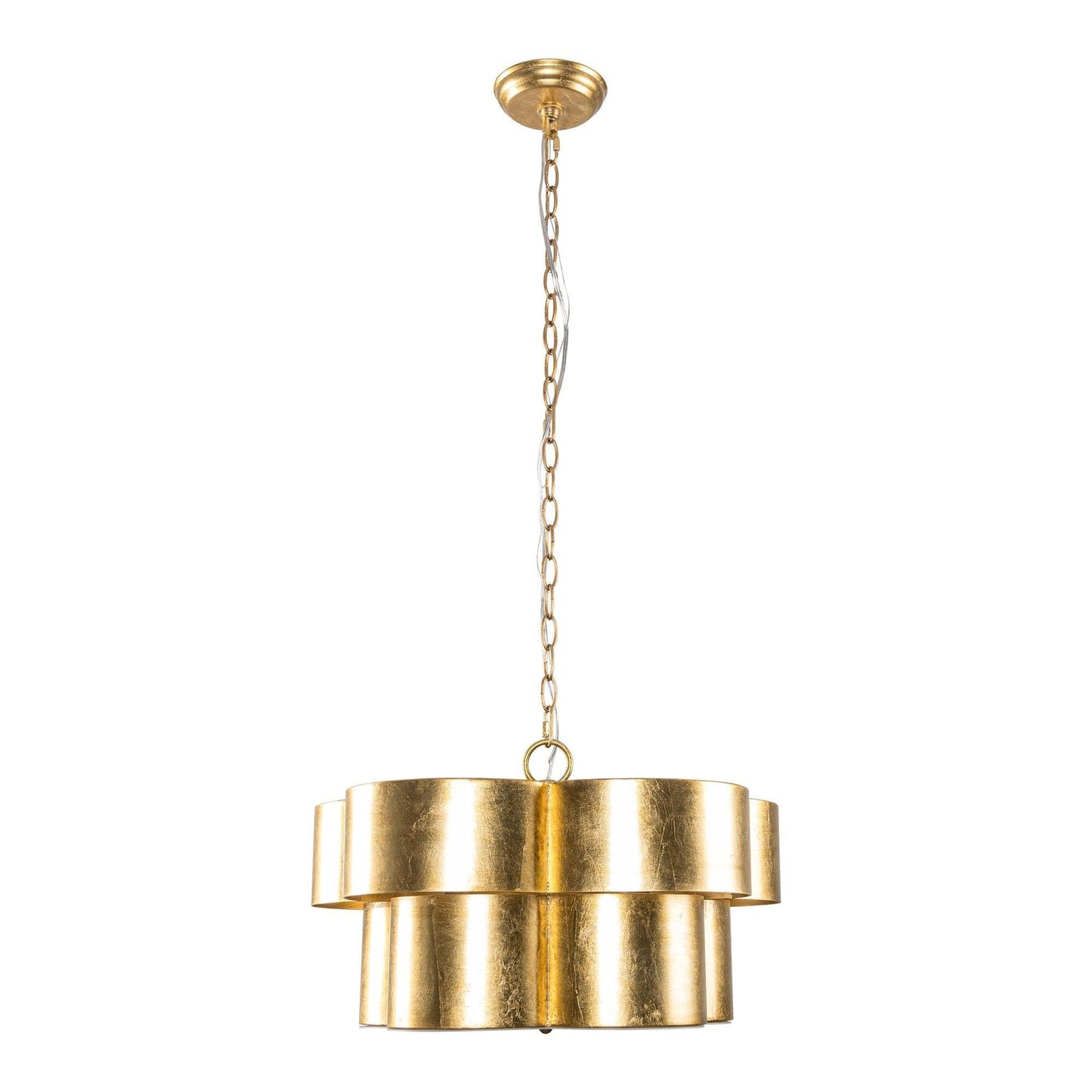 Golden 5-Light Iron Dry Rated Island Pendant Lighting