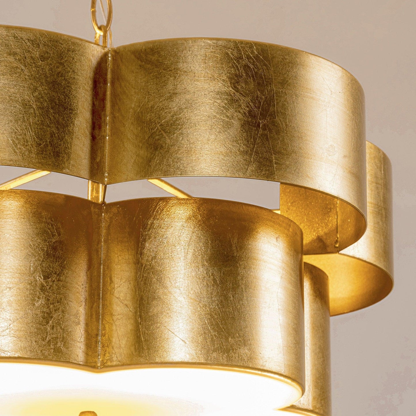 Golden 5-Light Iron Dry Rated Island Pendant Lighting