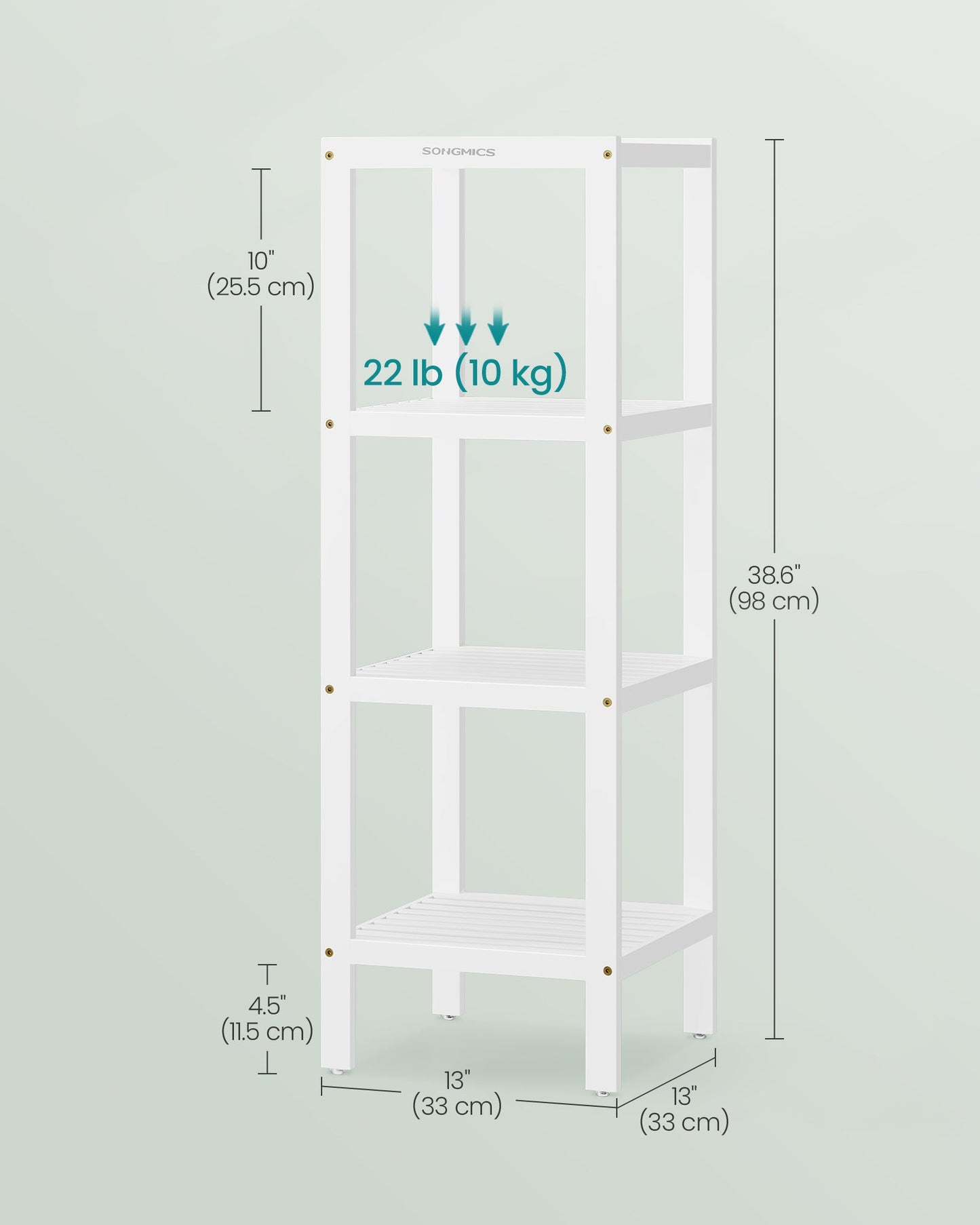 4-Tier Bamboo Bathroom Shelf