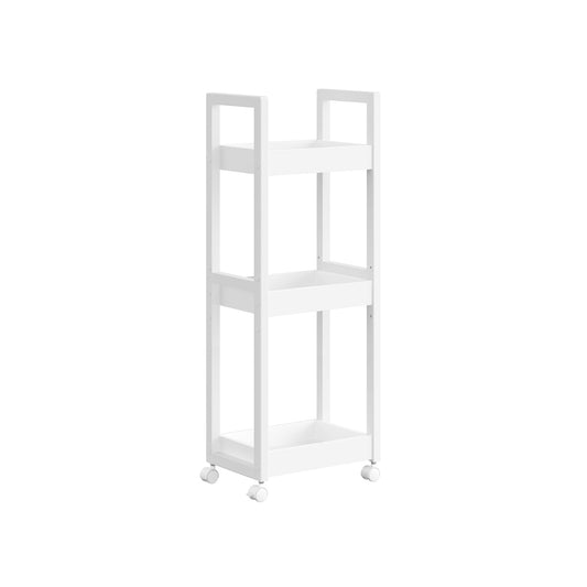3-Tier Bamboo Rolling Cart