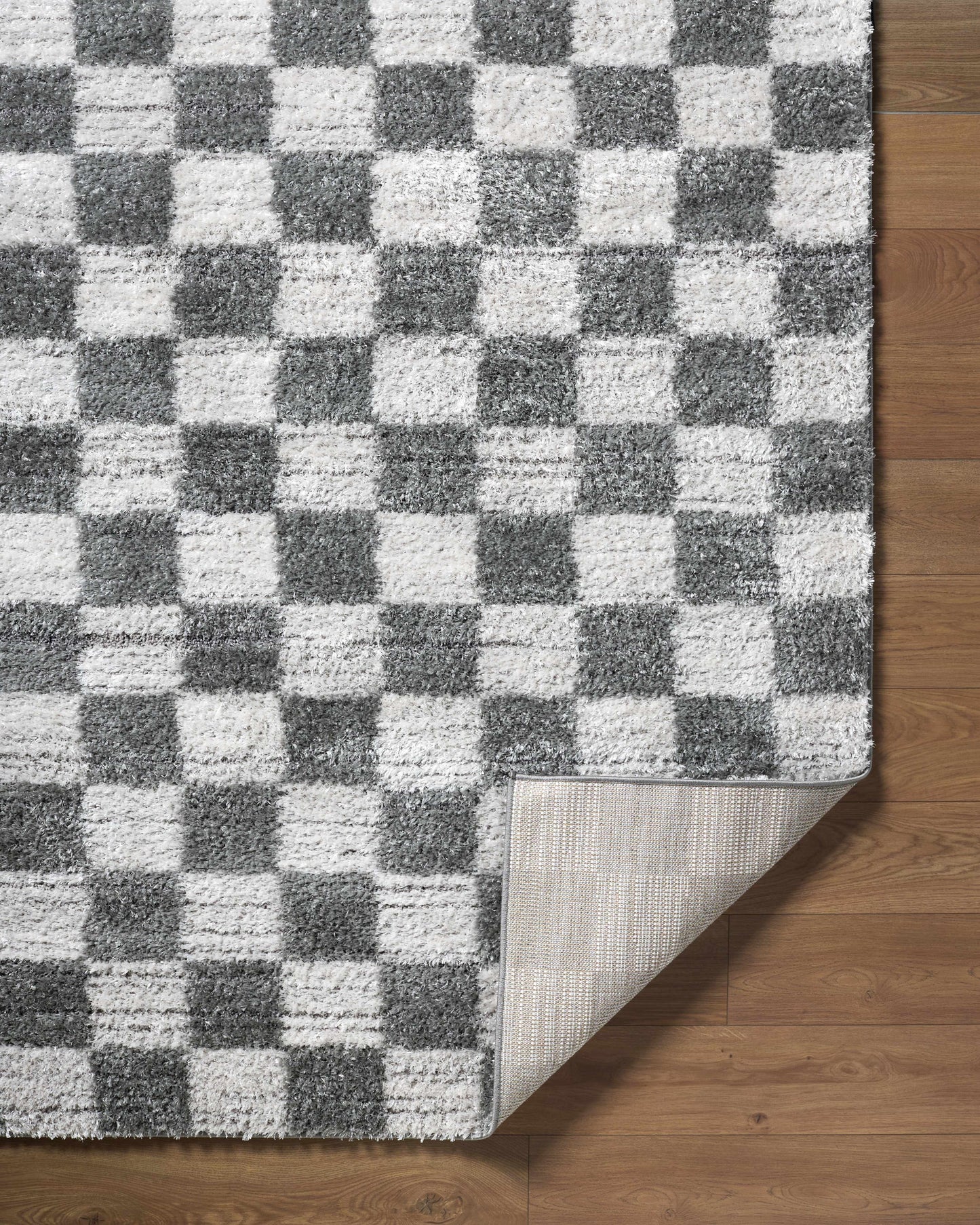 Belita Charcoal Luxe Shag Area Rug