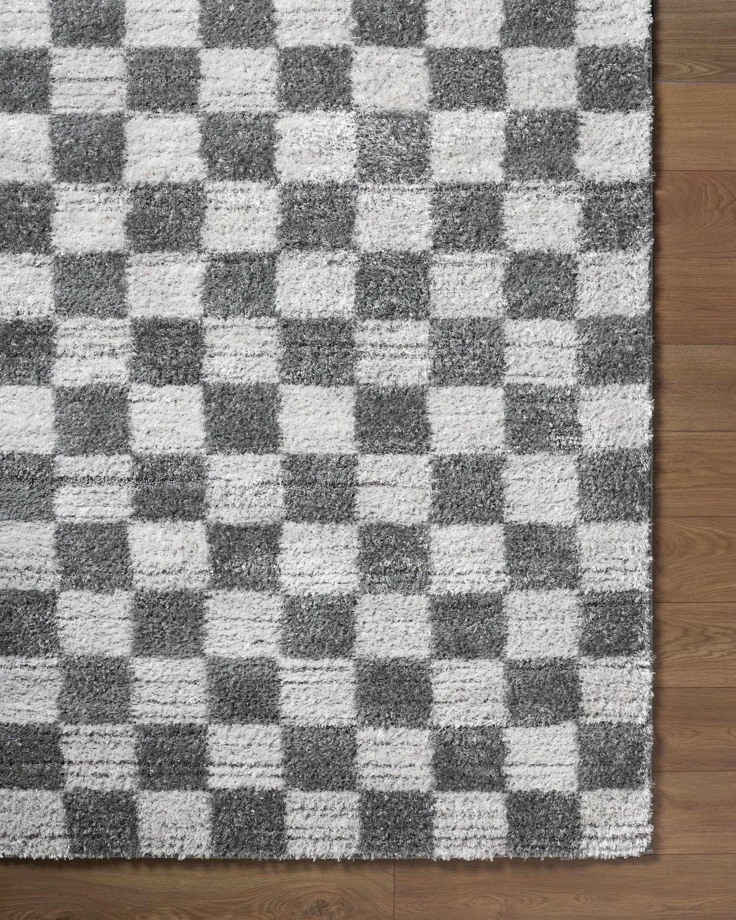 Belita Charcoal Luxe Shag Area Rug