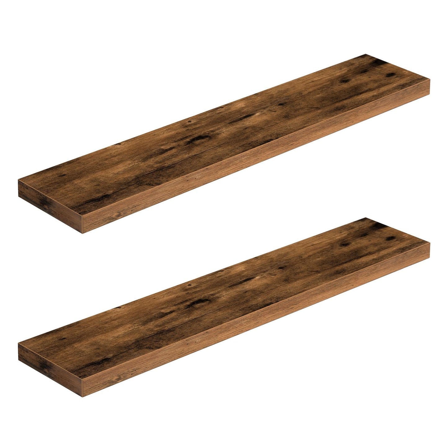Floating shelves - rustic brown