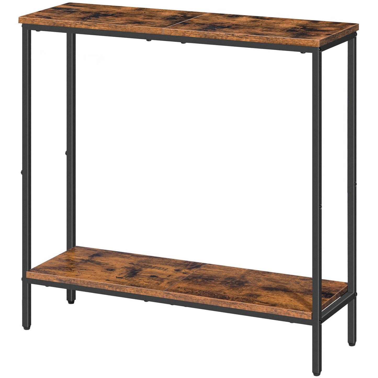 Console Table - rustic brown & black