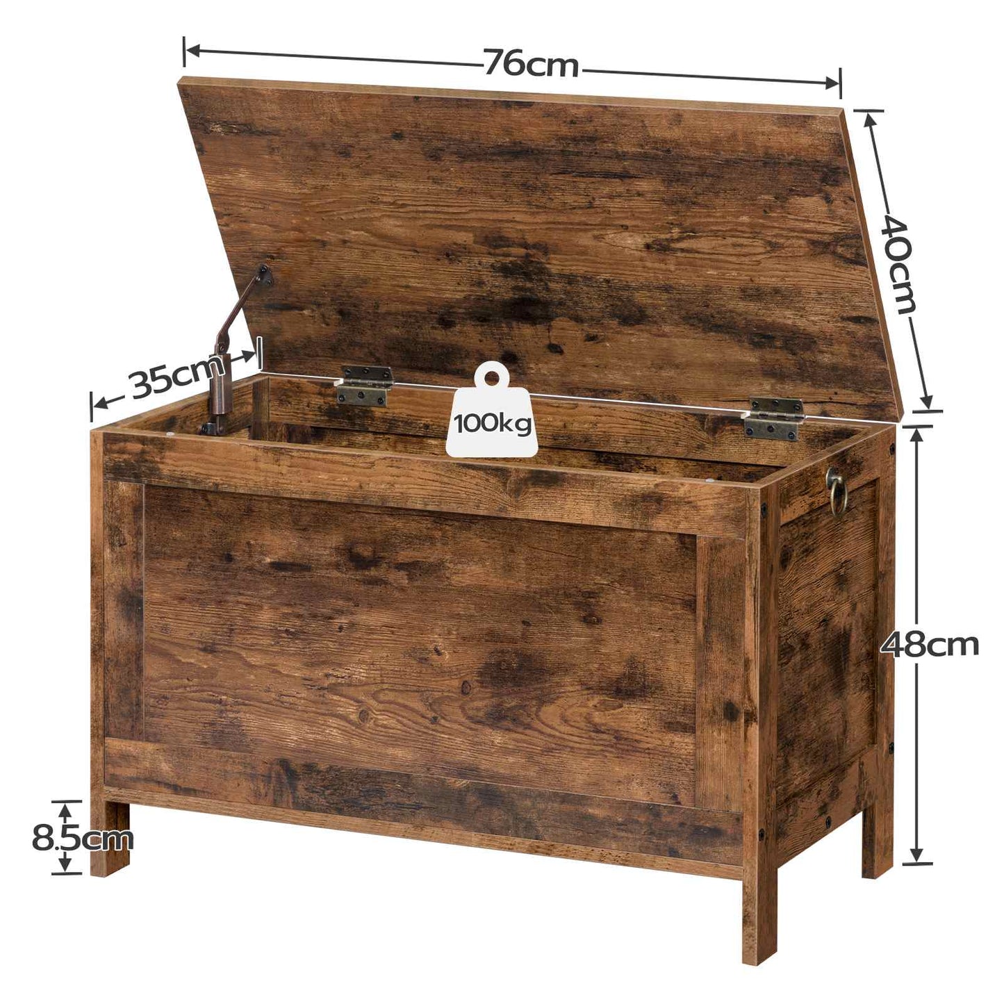 storage chest - rustic brown