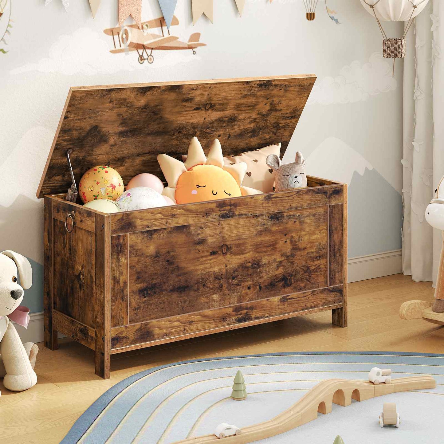 storage chest - rustic brown