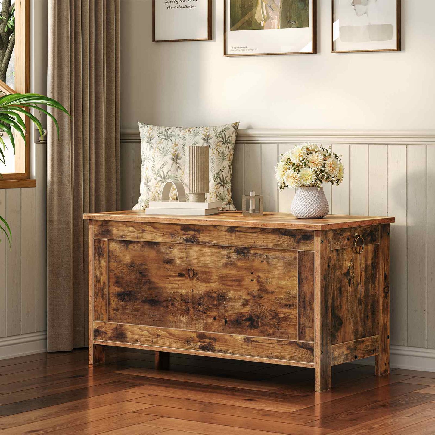 storage chest - rustic brown