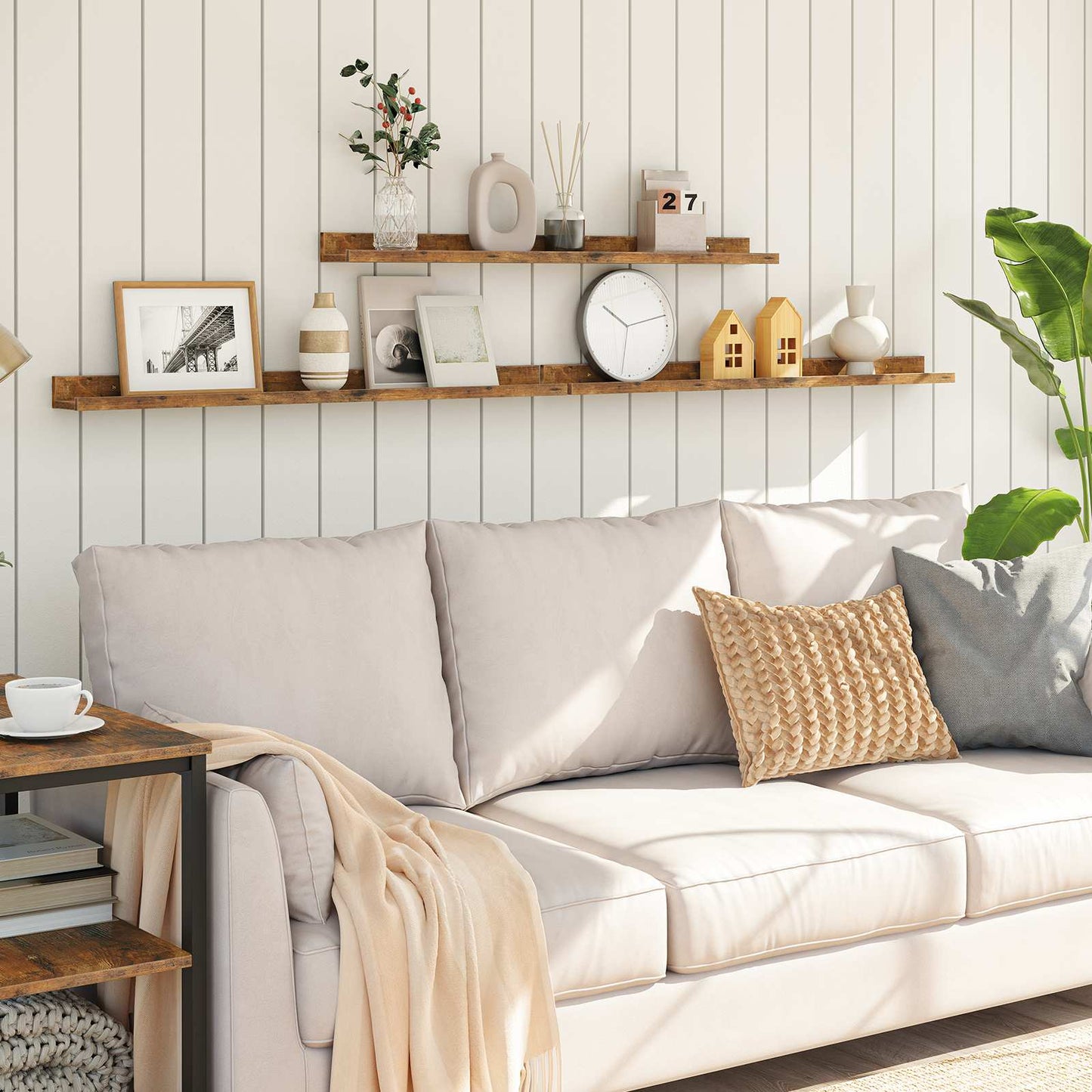 Floating Shelves - Rustic Brown