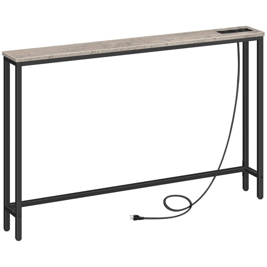 Console Table with Power Outlets, Charging Station