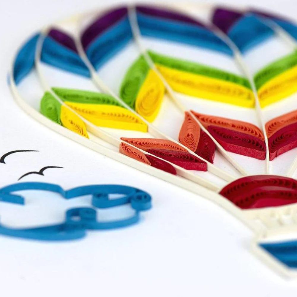 Hot Air Balloon Quilled Greeting Card