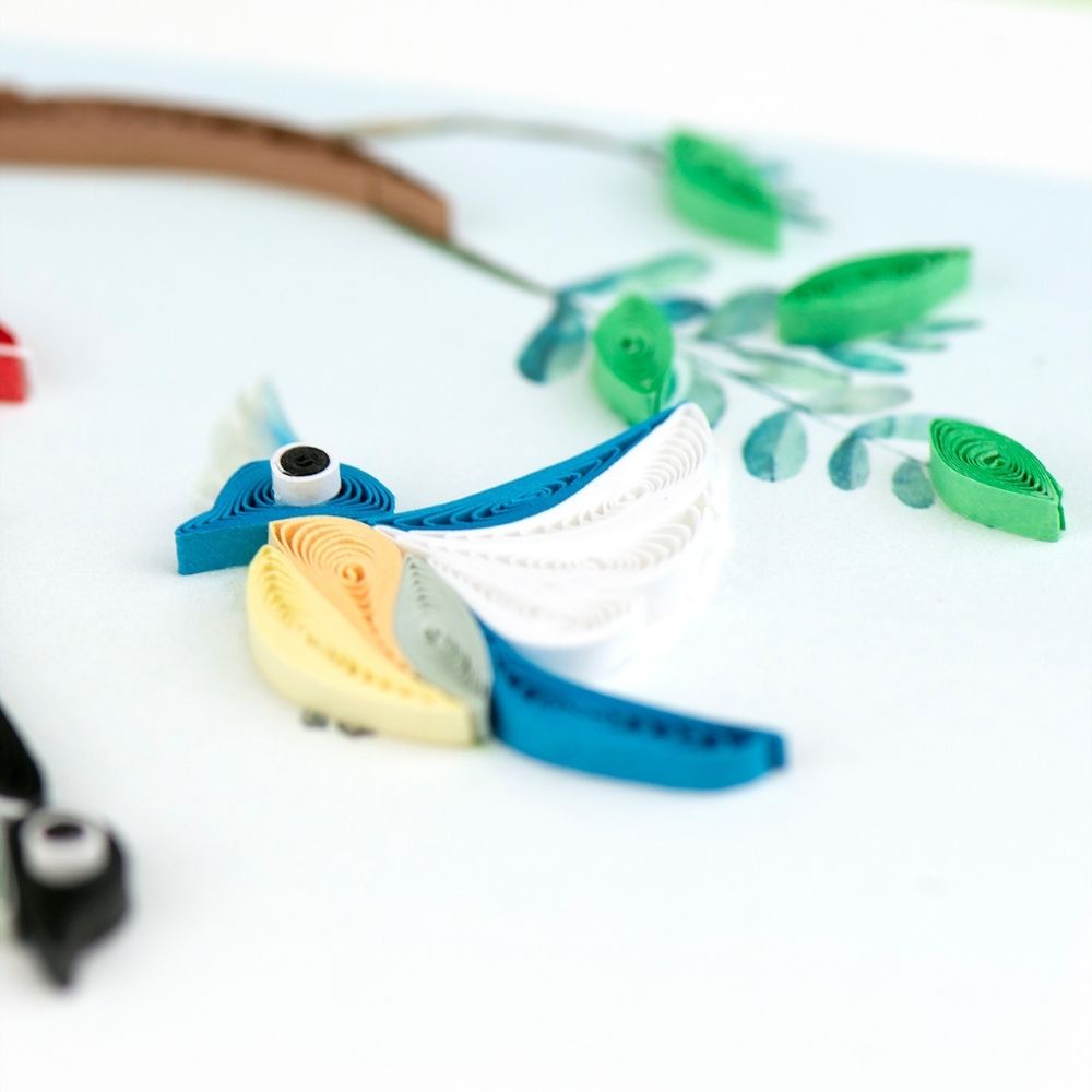 Bird Feeder Quilled Greeting Card