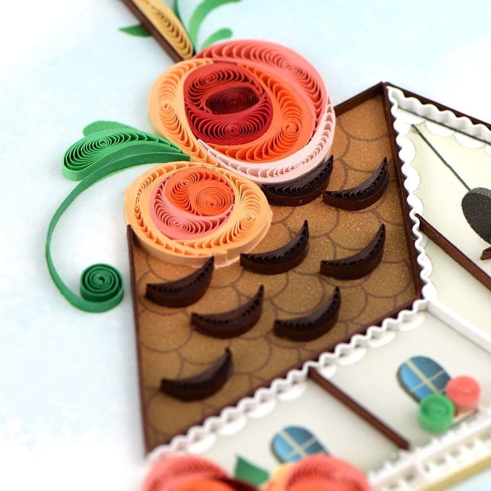 Birdhouse Quilled Greeting Card