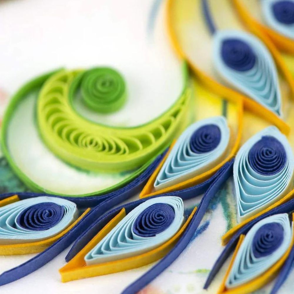 Peacock Quilled Greeting Card
