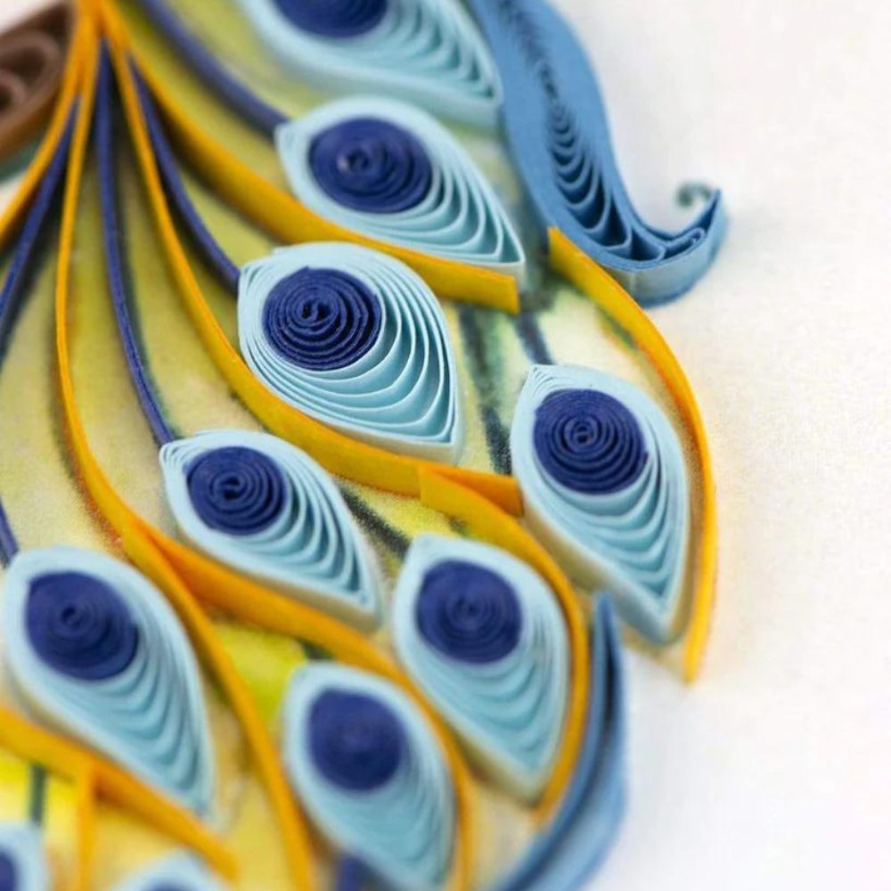 Peacock Quilled Greeting Card