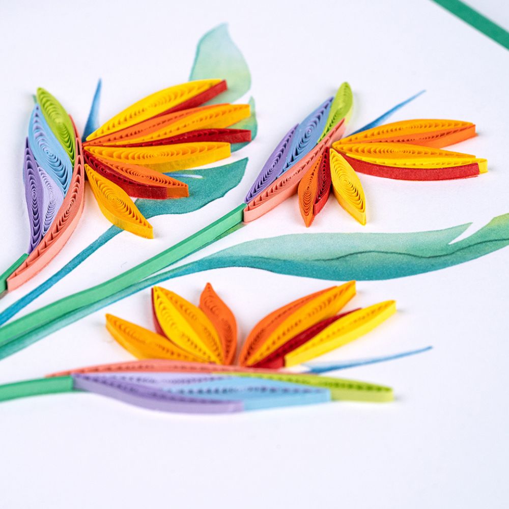 Bird of Paradise Quilled Greeting Card