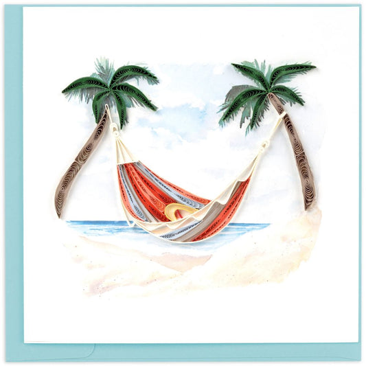 Beach Hammock Quilled Greeting Card