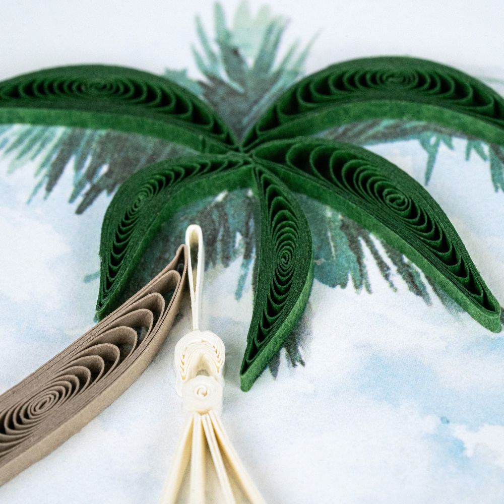 Beach Hammock Quilled Greeting Card