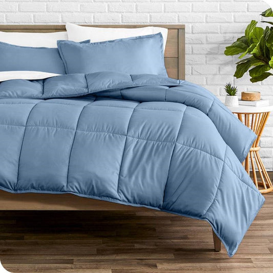 Full/Double Size All Season Super Soft Down Alternative Comforter Set Blue