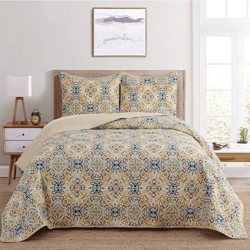 Dan River Reversible Printed Quilt Set (3 Piece)