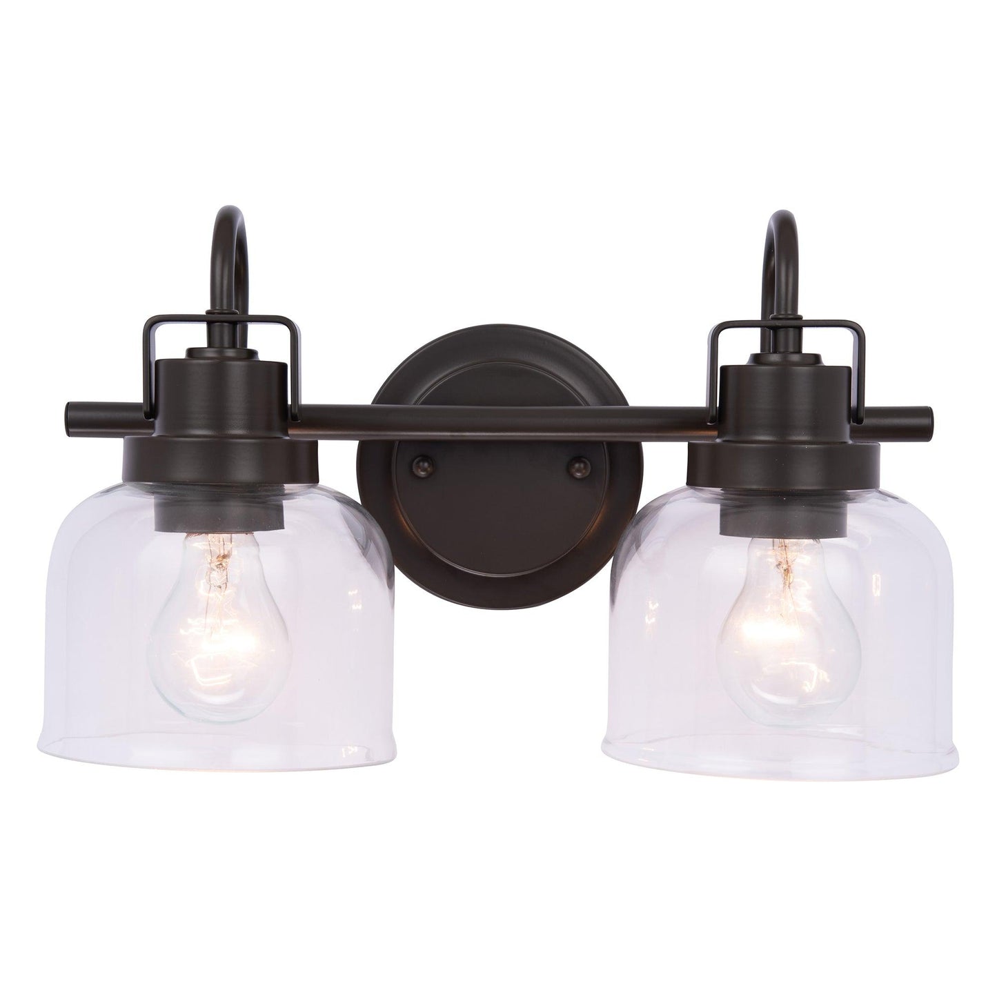 Brighton 2-Light Dark Bronze Dimmable Bathroom Vanity Light