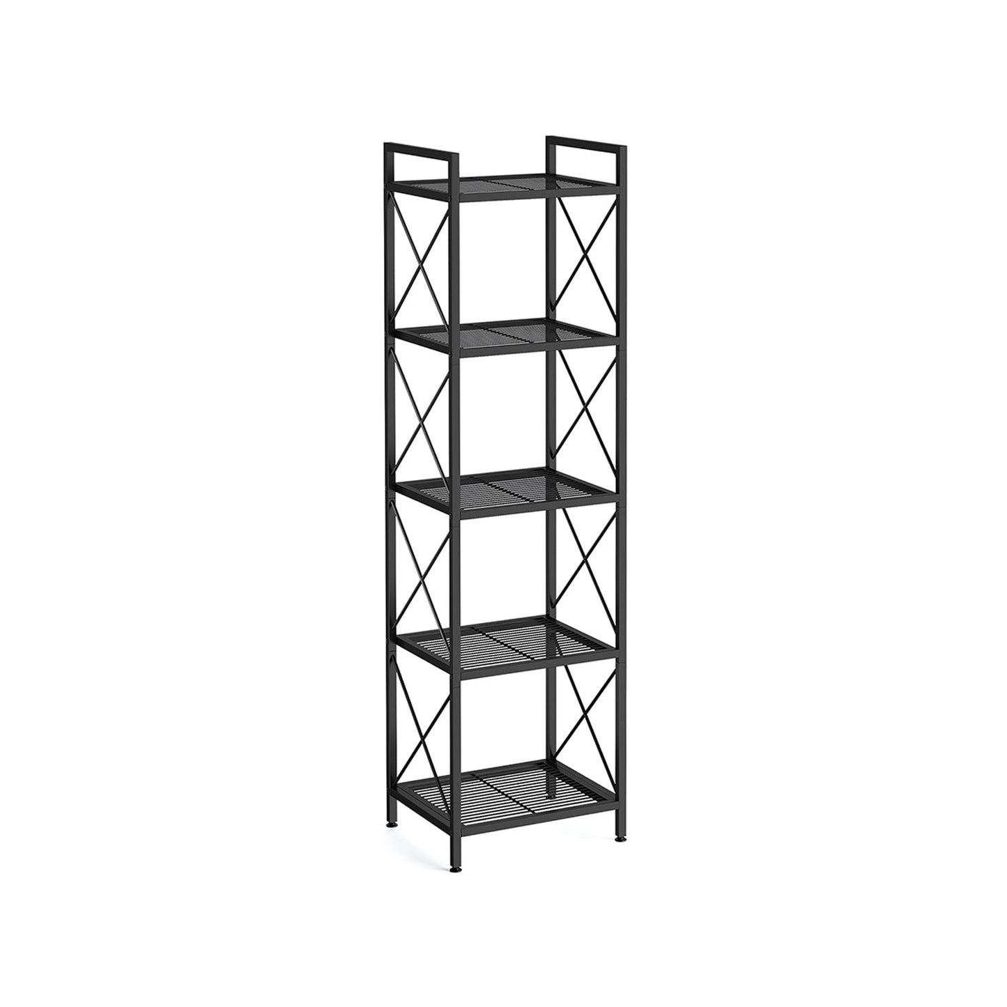 5-Tier Metal Storage Rack with X Side Frames