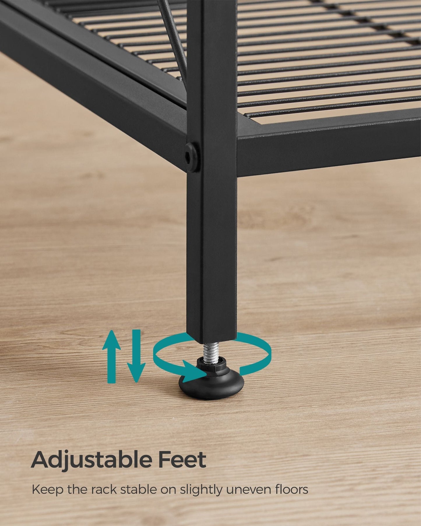 5-Tier Metal Storage Rack with X Side Frames