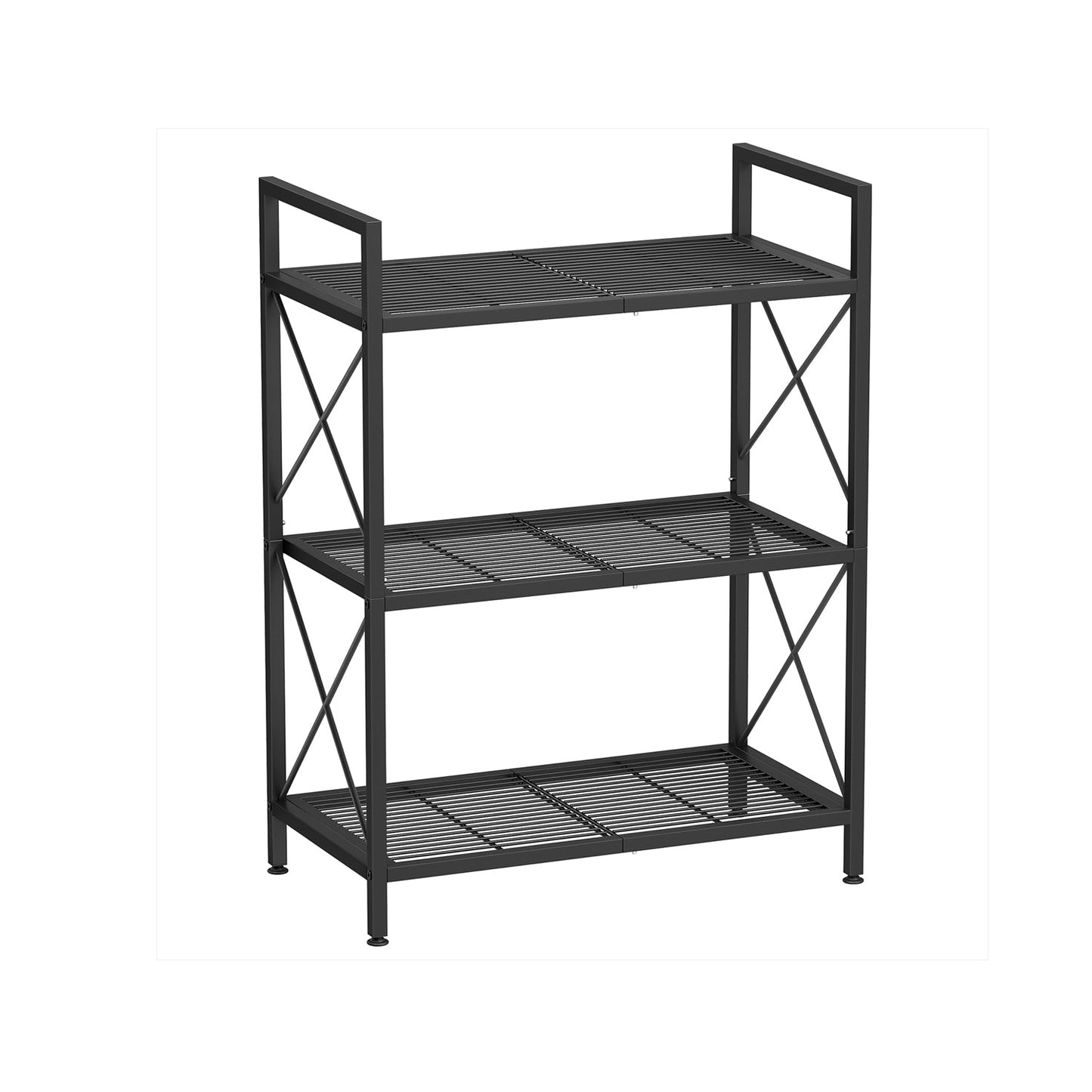 3-Tier Metal Storage Rack with Wheels