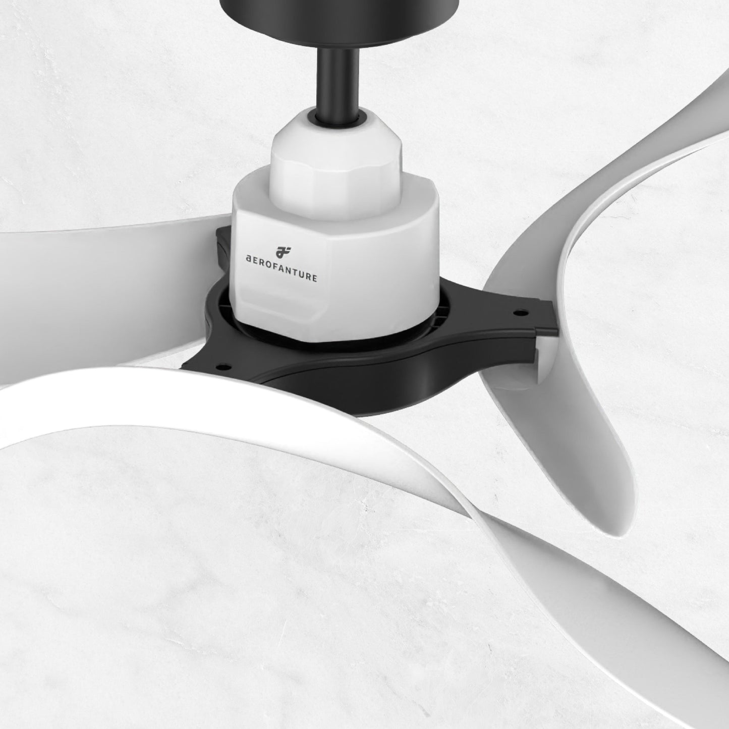 54" DC Motor 6 Speed Black Ceiling Fan