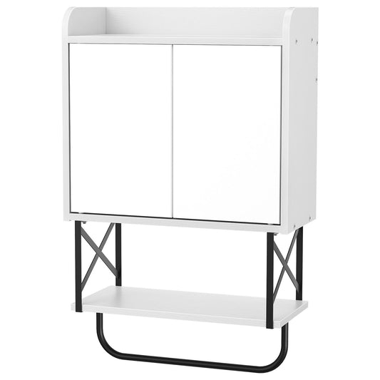 medicine wall cabinet with mirror - white