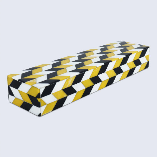 Marquet Artemis Pattern Decorative Storage Box, Resin Inlay in 8 Sizes, Multicolor