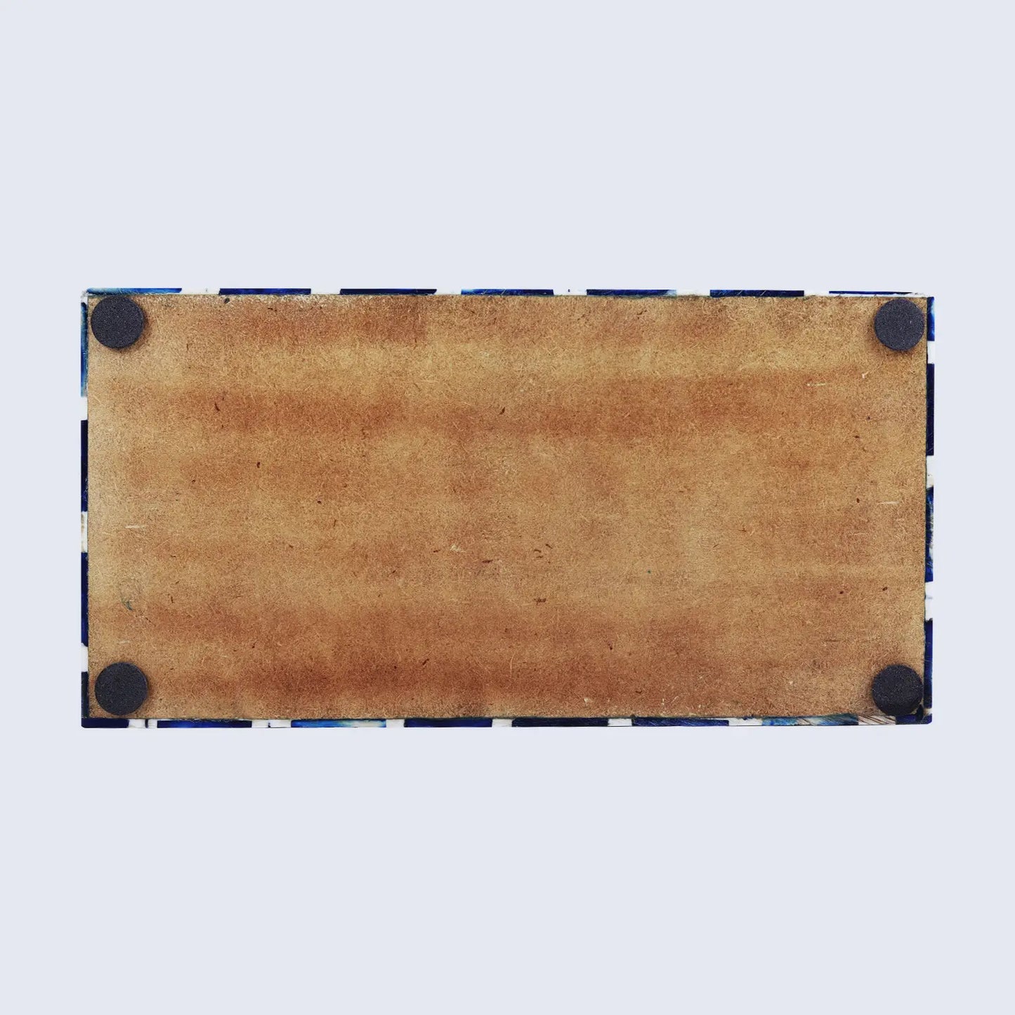 Moroccan Pattern Decorative Storage Box, Bone & Resin Inlay in 7 Sizes, Blue & White